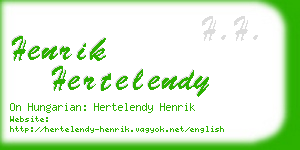 henrik hertelendy business card